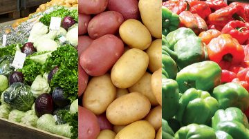 колаж от прясна храна